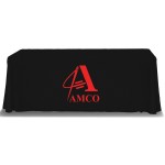 Black Table Throw 1 Color Logo Print 6 ft. or 8ft. ( 3-sided or 4-sided option)